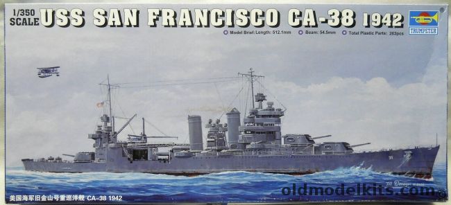Trumpeter 1/350 USS San Francisco CA-38 1942 - New Orleans Class Heavy Cruiser, 05309 plastic model kit