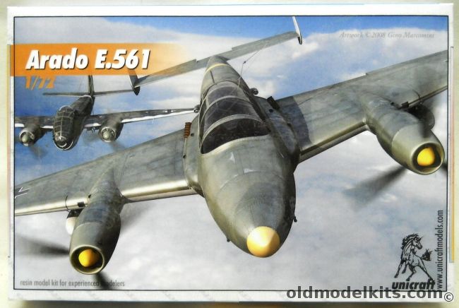 Unicraft 1/72 Arado E.561 - WWII Zerstoerer / Heavy Fighter - (E561), 056 plastic model kit