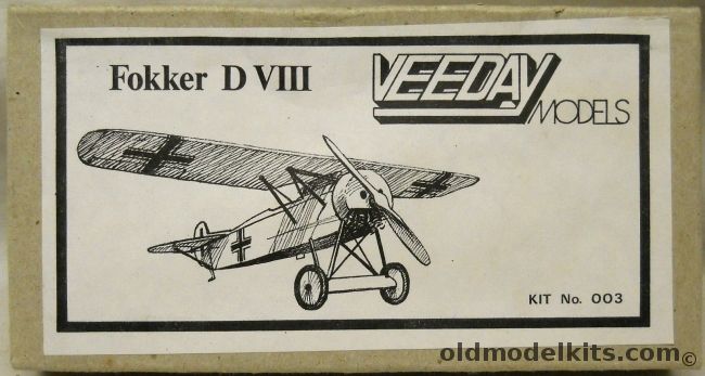 Veeday 1/72 Fokker D-VIII Flying Razor, 003 plastic model kit