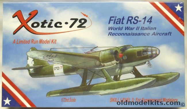 Xotic-72 1/72 Fiat RS-14 Floatplane - Grey Scheme 170 Sqd 83 Gruppo 1943 / Green Scheme 170 Sqd 83 Gruppo 1941 / 186 Sqd 1941 - (ex AV USK), AU2020 plastic model kit