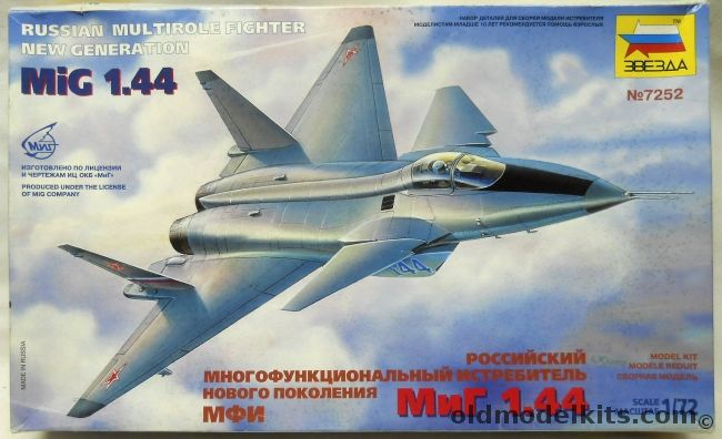 Zvezda 1/72 Mig 1.44 New Generation Multi-Role Fighter - (Mig-1.44), 7252 plastic model kit