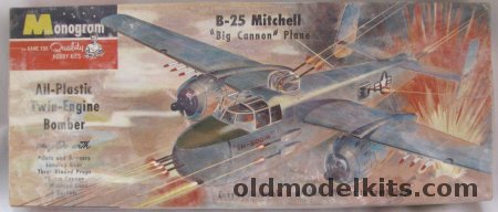 Monogram 1/70 B-25 Mitchell Big Cannon Plane - Four Star Issue, PA7-98 plastic model kit