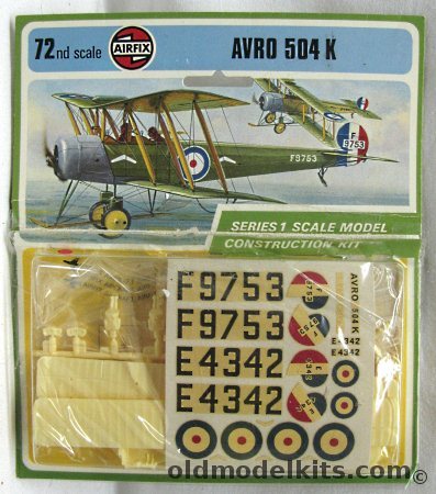 Airfix 1/72 Avro 504 K (504K) Blister Pack, 01048-5