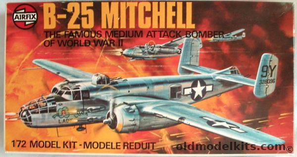 Airfix 1/72 B-25 Mitchell - With ESCI B-25 Decals - B-25J / B-25H, 04005-7