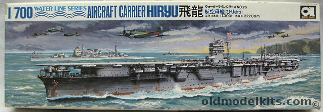 Aoshima 1/700 IJN Hiryu Aircraft Carrier, WLA026-700