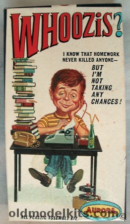 Aurora Whoozis? Alfred E. Neuman Mad Magazine - 'I Know That Homework Never  Killed Anyone - But I'm Not Taking Any Chances!', 204-50