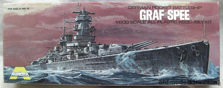 Aurora 1/600 Admiral Graf Spee Pocket Battleship, 709-130