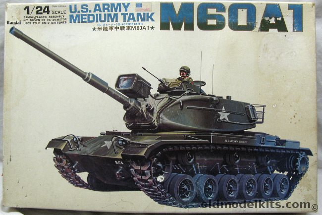 Bandai 1/24 M60A1 Patton Medium Tank Motorized, 4260-2000