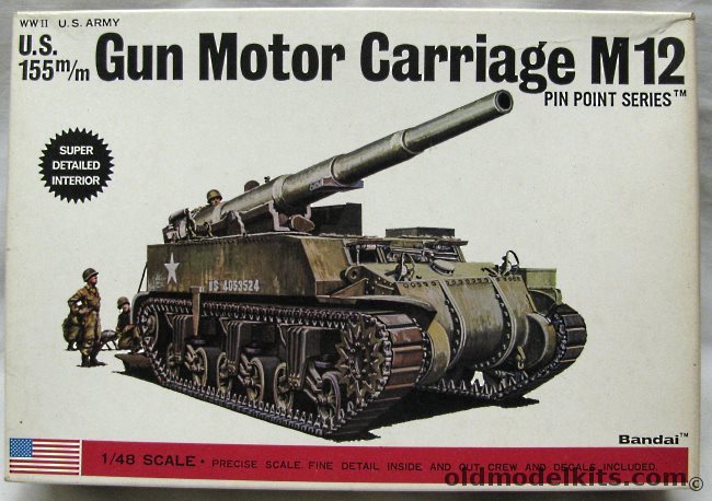 Bandai 1/48 US 155mm Gun Motor Carriage M12 Half Track, 8289