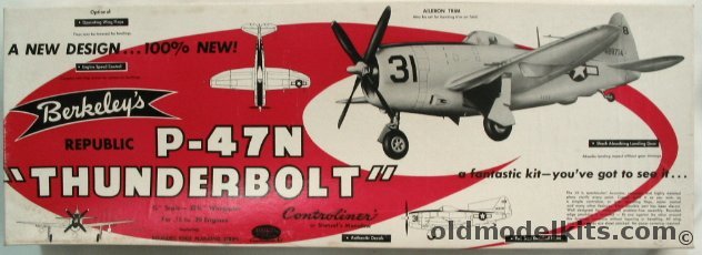 Berkeley Republic P-47N Thunderbolt Flying Model Airplane 