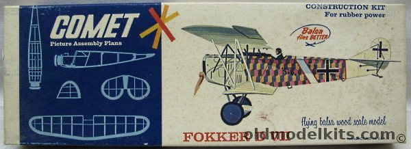 Comet Fokker D-VII - 12 inch Wingspan, 3104-69