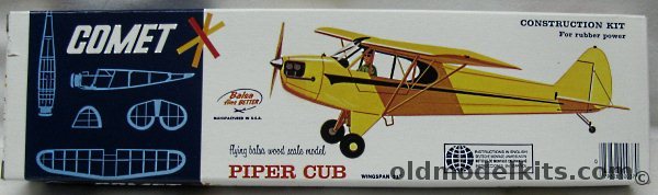 Comet Piper J3 Cub 25 inch Wingspan Balsa Flying Airplane, 3206