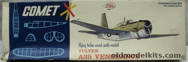 Comet Vultee A-35 Vengeance - 20 inch Wingspan Flying Balsa Model ...