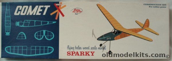 Comet Sparky - 32 Inch Wingspan Wakefield-Style Balsa Flying Model ...