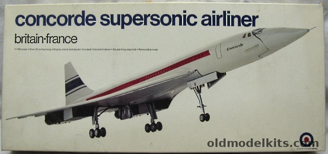 Entex 1/100 Concorde Supersonic Airliner - F-WTSS Prototype, 8454