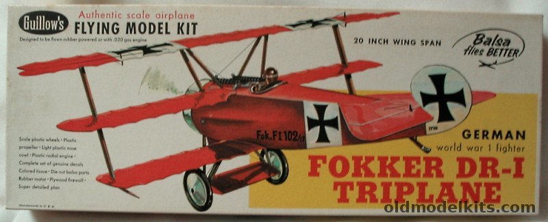 Guillows Fokker DR-1 Triplane - 20 inch Wingspan for Free 