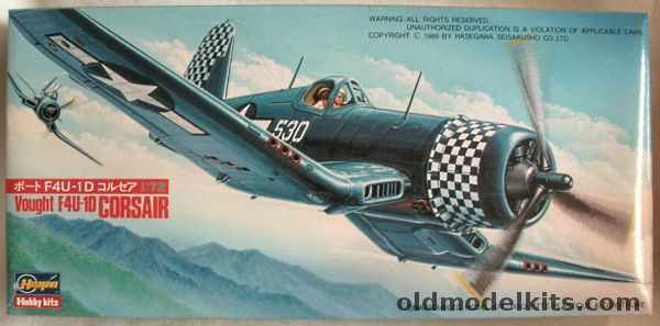 Hasegawa 1 72 Vought F4u-1d Corsair - Vmf-312 Us Marines Or Vf-84 Us 