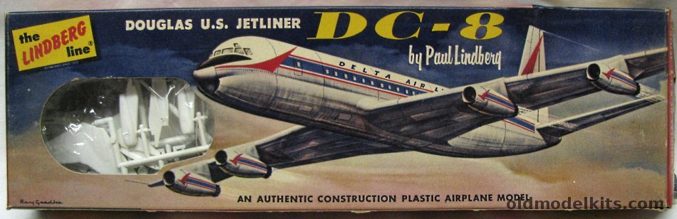 Lindberg 1/231 Douglas DC-8 Delta Air Lines - Cellovision Issue, 453