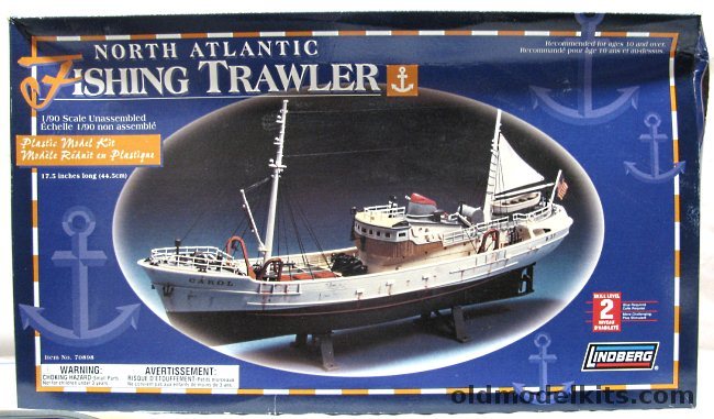 Lindberg North Atlantic Fishing Trawler 1/90 scale Kit #77222 new