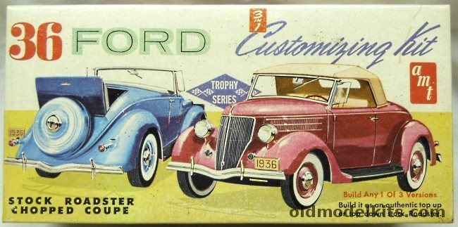 AMT 1/25 1936 Ford Roadster 3 In 1 Customizing Kit - Stock / Chopped ...