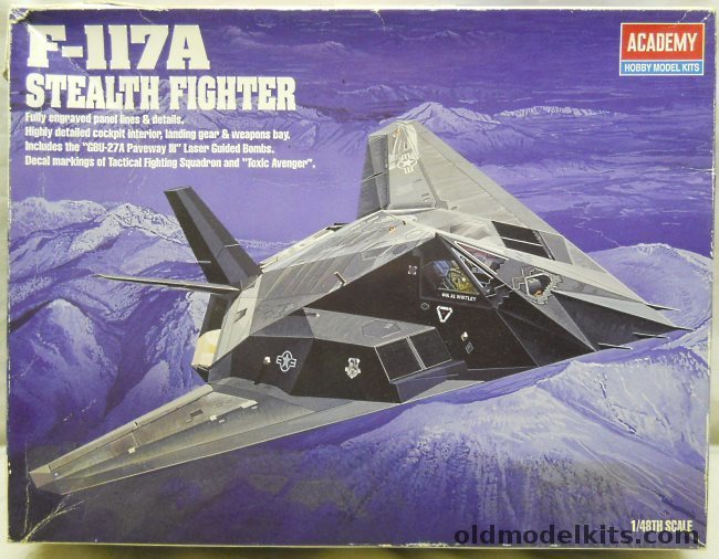 Academy 1/48 F-117A Stealth Fighter - 37 TFS 'Toxic Avenger' / 415 TFS ...