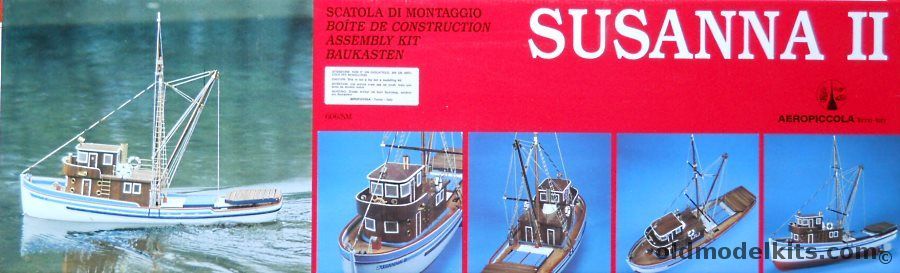 Aeropiccola 1/34 Susanna II Fishing Trawler With Fittings - 24.8 Inches Long For R/C Or Display, 606SM plastic model kit
