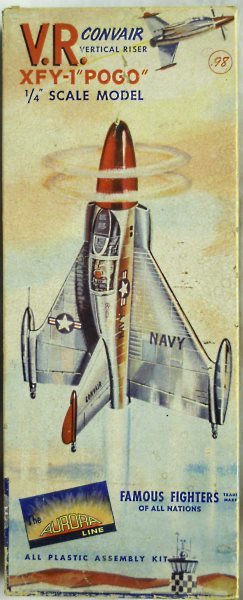 【定番日本製】AURORA　1/48 V.R. Convair XFY-1 POGO オーロラ社　コンヴェア　ポゴ　垂直離着陸試作戦闘機 アメリカ