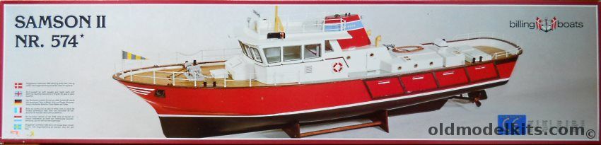 Billing Boats 1/33 Samson II With Fittings - 35.4 Inches Long For R/C or Static Display, 574 plastic model kit