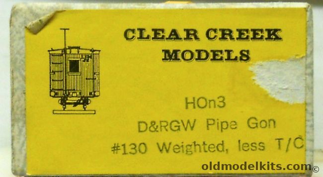Clear Creek Models 1/87 D&RGW Pipe Gondola Weighted HOn3 Narrow Gauge - HO  Scale Craftsman Kit, 130 plastic model kit