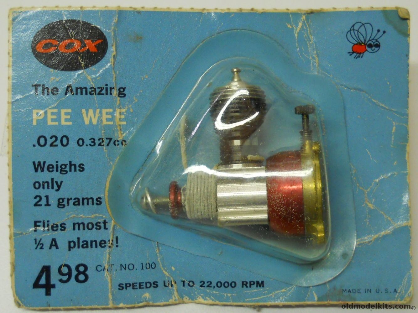 Cox Pee Wee .020 Gas Engine - Never Run New On Sealed Blister 