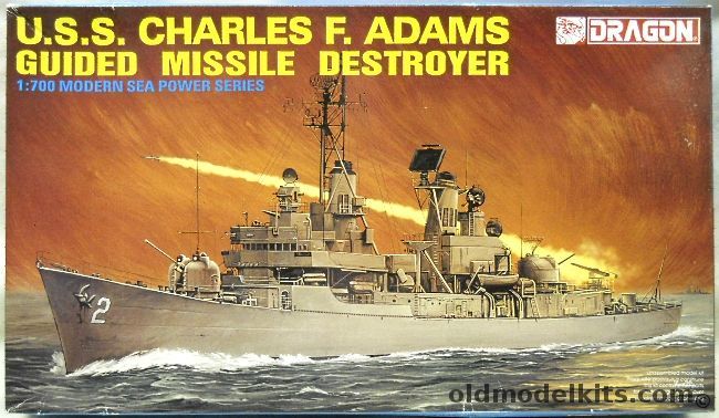 DML 1/700 USS Charles F Adams Guided Missile Destroyer -  Also USS John King / Lawrence / Claude V Ricketts / Barney / Henry B Wilson / Lynde McCormick / Towers, 7019 plastic model kit
