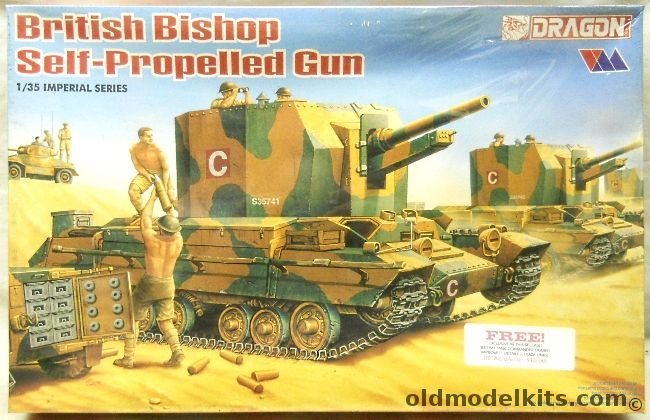 Dragon 1/35 British Bishop Self-Propelled Gun, 9025 plastic model kit