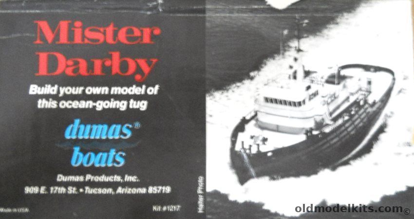 Dumas 1/37 Mister Darby Ocean-Going Tug / Tugboat With Dumas 2340 Running Hardware - 47 Inches Long For R/C Or Static Display, 1217 plastic model kit