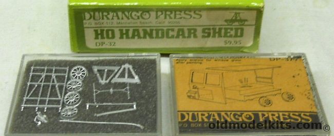 Durango Press 1/87 Handcar Shed AND TWO Handcar Kits HOn3 Narrow Gauge - HO Scale Craftsman Model, DP-32 plastic model kit