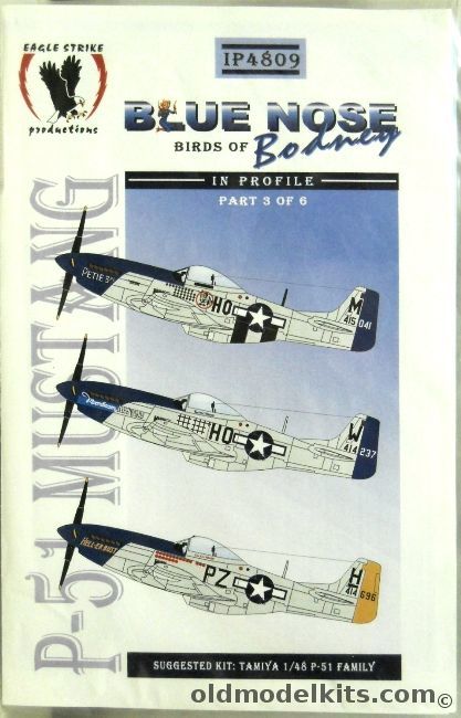 Eagle Strike 1/48 P-51D Blue Nose Birds Of Bodney Part 3 Decals, IP4809 plastic model kit
