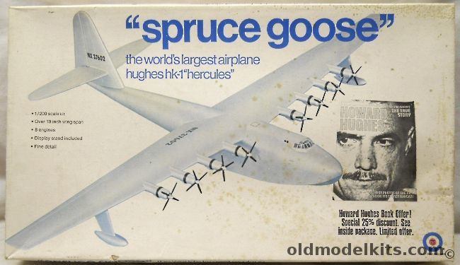 Entex 1/200 Howard Hughes Spruce Goose HK-1 Hercules, 8458 plastic model kit