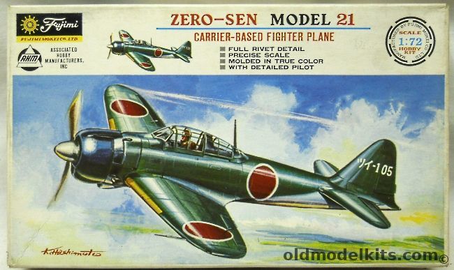 Fujimi 1/70 Mitsubishi A6M1 Zero-Sen Type 21 With Color Painting Guide ...