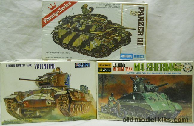 Fujimi Fujimi 0762 1/76 M4 Sherman / Fujimi 76007 1/76 Valentine ...