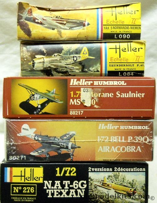 Heller 1/72 Yak-3 Normandie-Niemen / P-47 Thunderbolt / P-39Q Airacobra ...