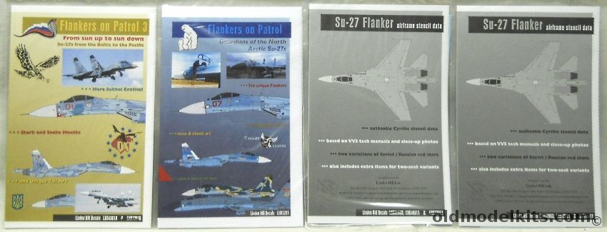 Linden Hill Decals 1/48 Su-27 Flankers On Patrol Guardians of the North / Flankers On Patrol 3 From Sun Up To Sun Down / TWO Flanker Airframe Stencil Data Decals plastic model kit