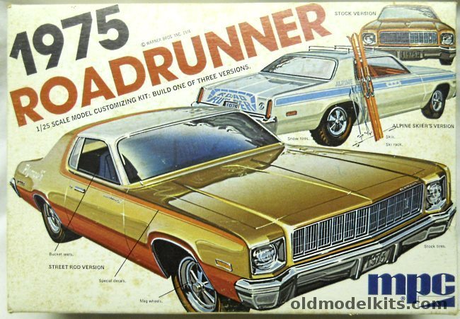 MPC 1/25 1975 Plymouth Roadrunner - Stock / Alpine Ski Car / Street Rod ...