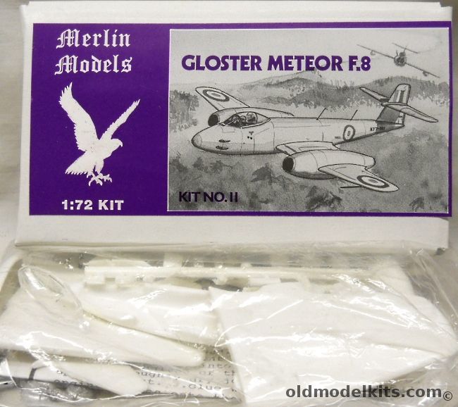 Merlin Models 1/72 TWO Gloster Meteor F.8, 11 plastic model kit