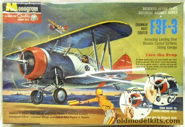 Monogram 1/32 F3F-3 Grumman Navy Fighter - (F3F3) Four Star Issue, PA70-198