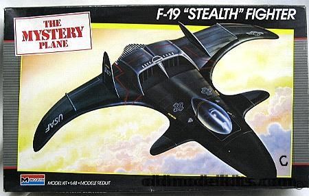 Monogram 1/48 F-19 Stealth Fighter -The Mystery Plane, 5824 plastic model kit
