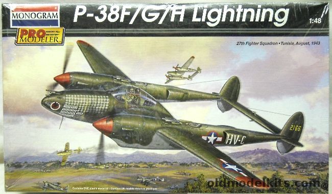 1/48 85-5974 Monogram P-38F/G/H Lightning - Pro Modeler (P-38)