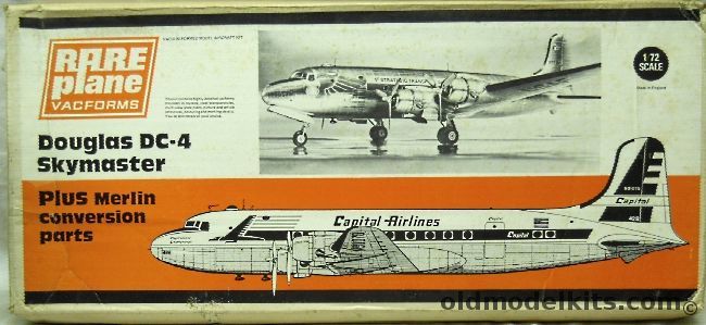 Rareplane 1/72 Douglas DC-4 / C-54 / R5D-3 Skymaster plastic model kit