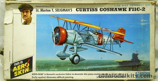 Renwal 1/48 Curtiss Goshawk F11C-2 Aeroskin - USS Saratoga (F11C2), 282-149