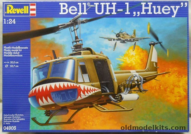 Revell 1/24 Bell UH-1B Iroquois Huey Gunship - US Army or US Marines ...