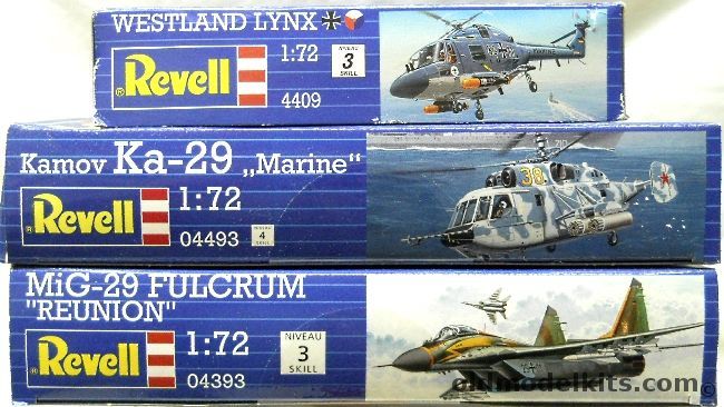Revell 1/72 Mig-29 Fulcrum Reunion / Westland Lynx / Kamov KA-29 Marine plastic model kit