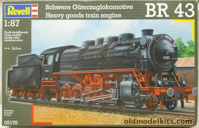 Revell 1/87 1927/28 BR43 Heavy Goods Steam Locomotive With Tender - HO Scale, 02170 plastic model kit